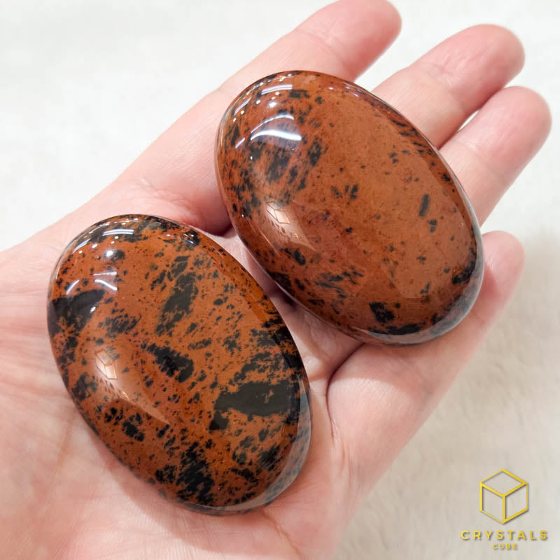 Mahogany Obsidian Palm Stone