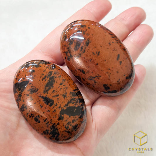 Mahogany Obsidian Palm Stone