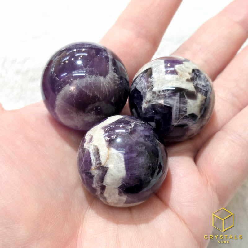 Chevron Amethyst Sphere - 3cm