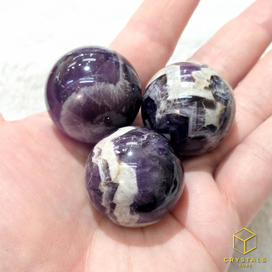 Chevron Amethyst Sphere - 3cm