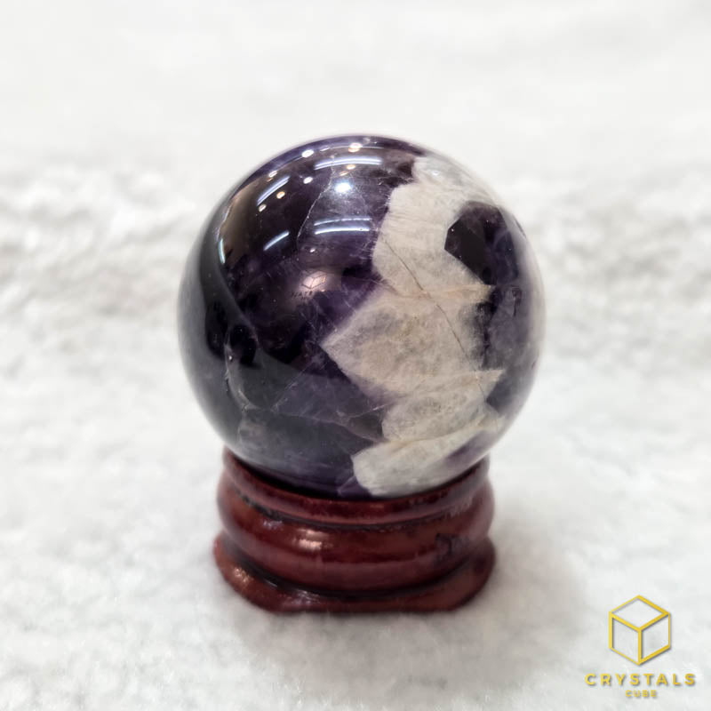 Chevron Amethyst Sphere - 3cm