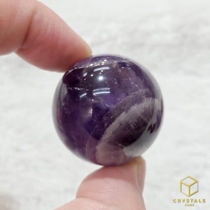 Chevron Amethyst Sphere - 3cm