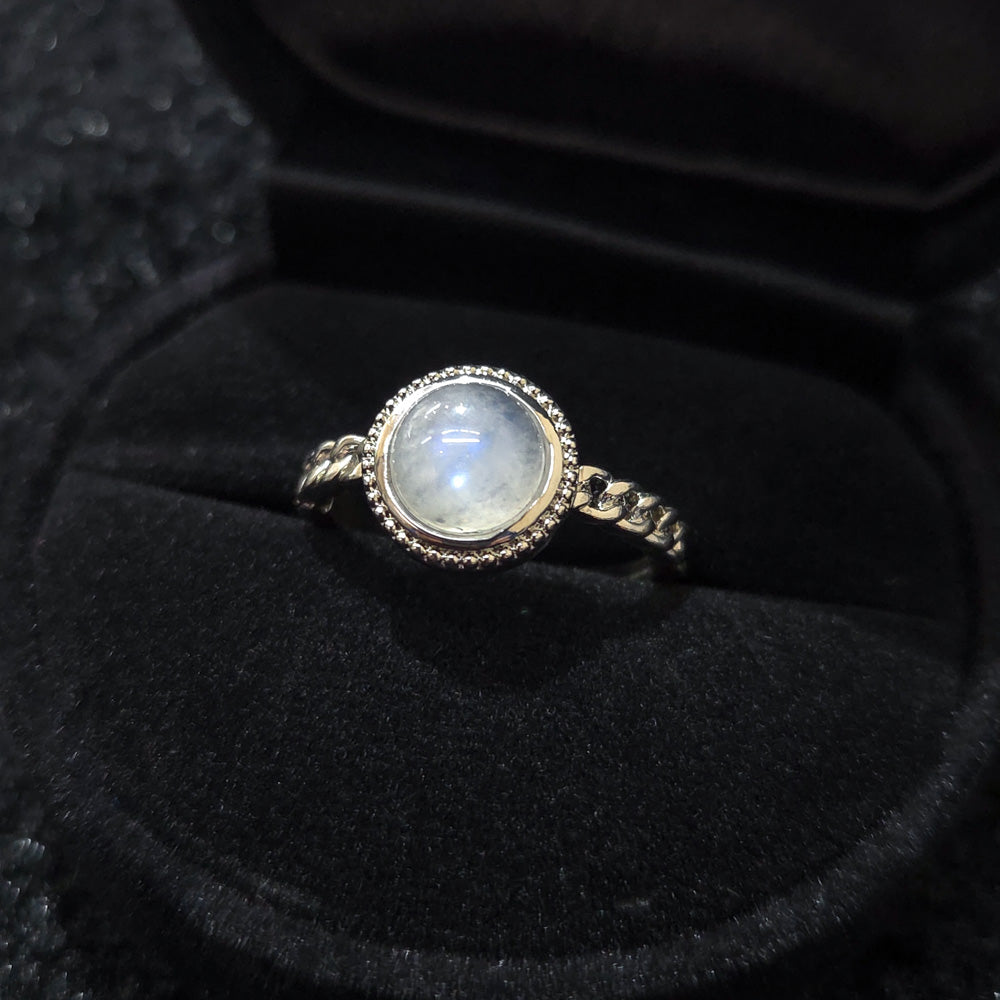 Rainbow Moonstone Ring - Adjustable