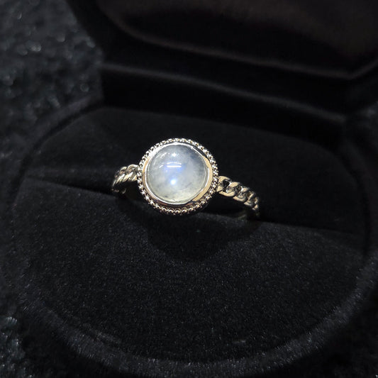 Rainbow Moonstone Ring - Adjustable