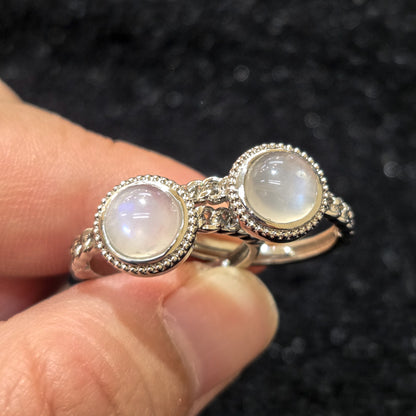 Rainbow Moonstone Ring - Adjustable