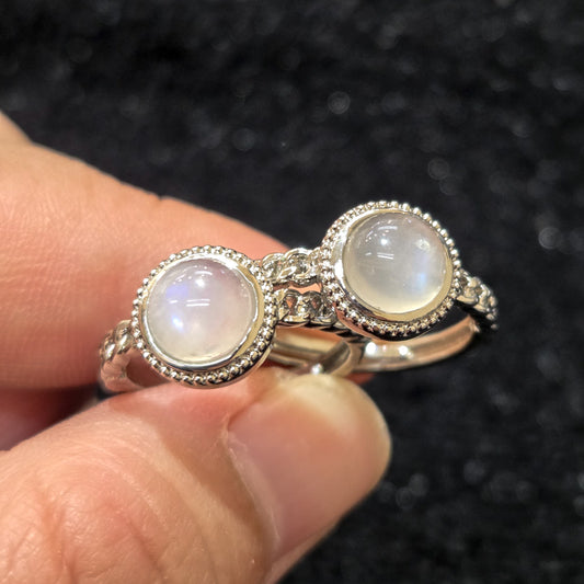 Rainbow Moonstone Ring - Adjustable