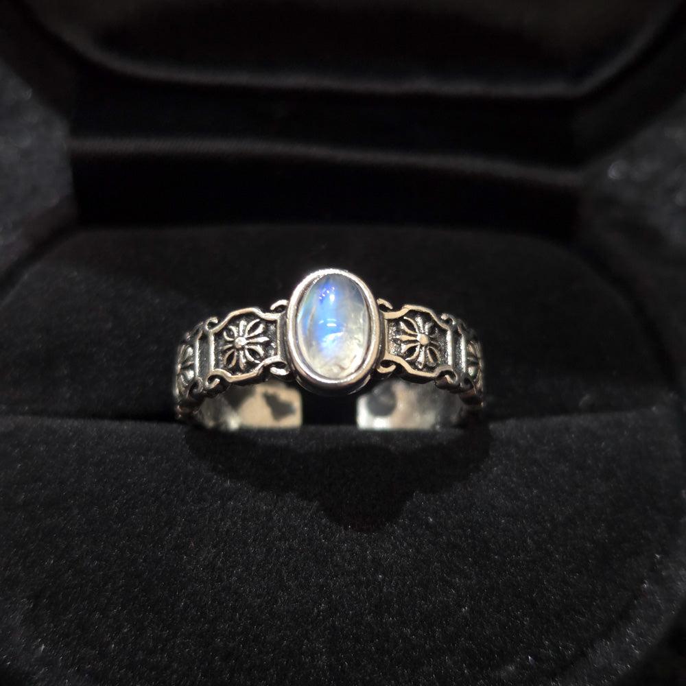 Rainbow Moonstone Ring - Adjustable