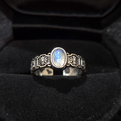 Rainbow Moonstone Ring - Adjustable
