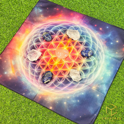 Flower of Life Meditation Cloth/ Tapestry - 3D - Promote Meditation / Harmonise & Energise Personal Energy Field