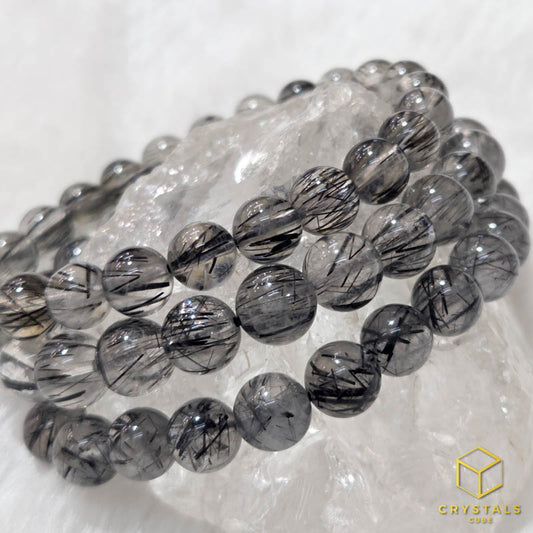 Black Rutile*** (Tourmalinated Quart) Bracelet