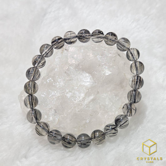Black Rutile*** (Tourmalinated Quart) Bracelet