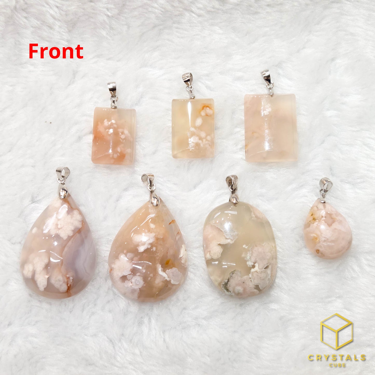 Sakura (Cherry Blossom) Agate Pendant