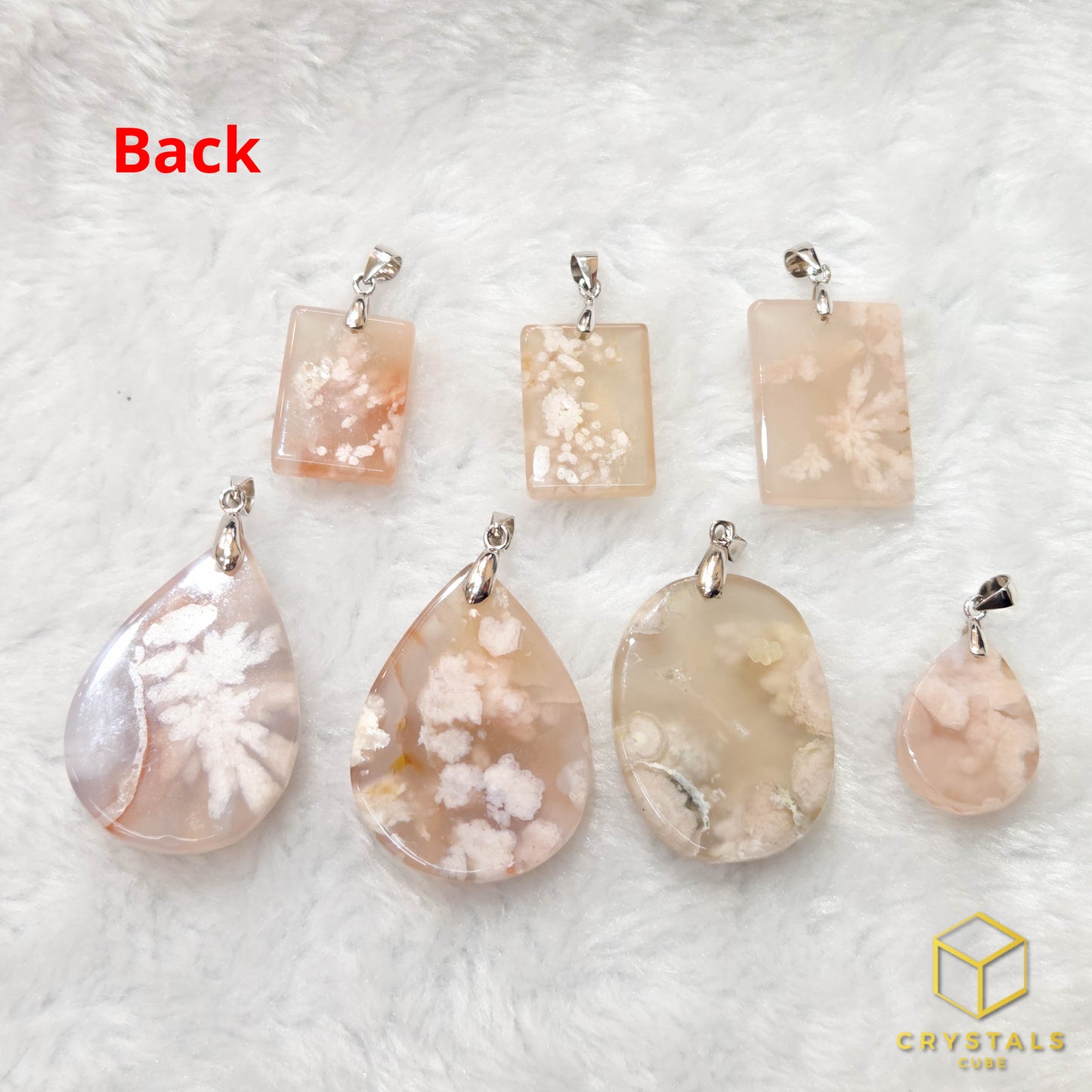 Sakura (Cherry Blossom) Agate Pendant
