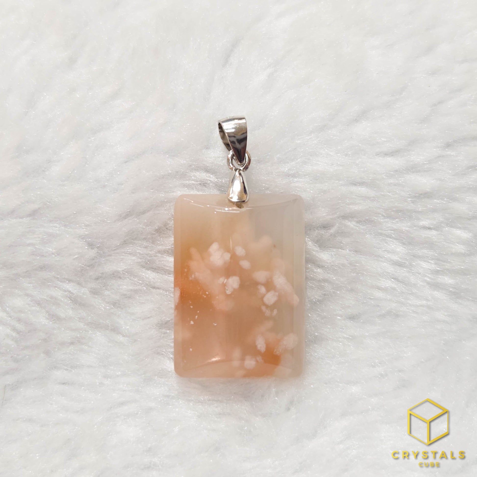 Sakura (Cherry Blossom) Agate Pendant