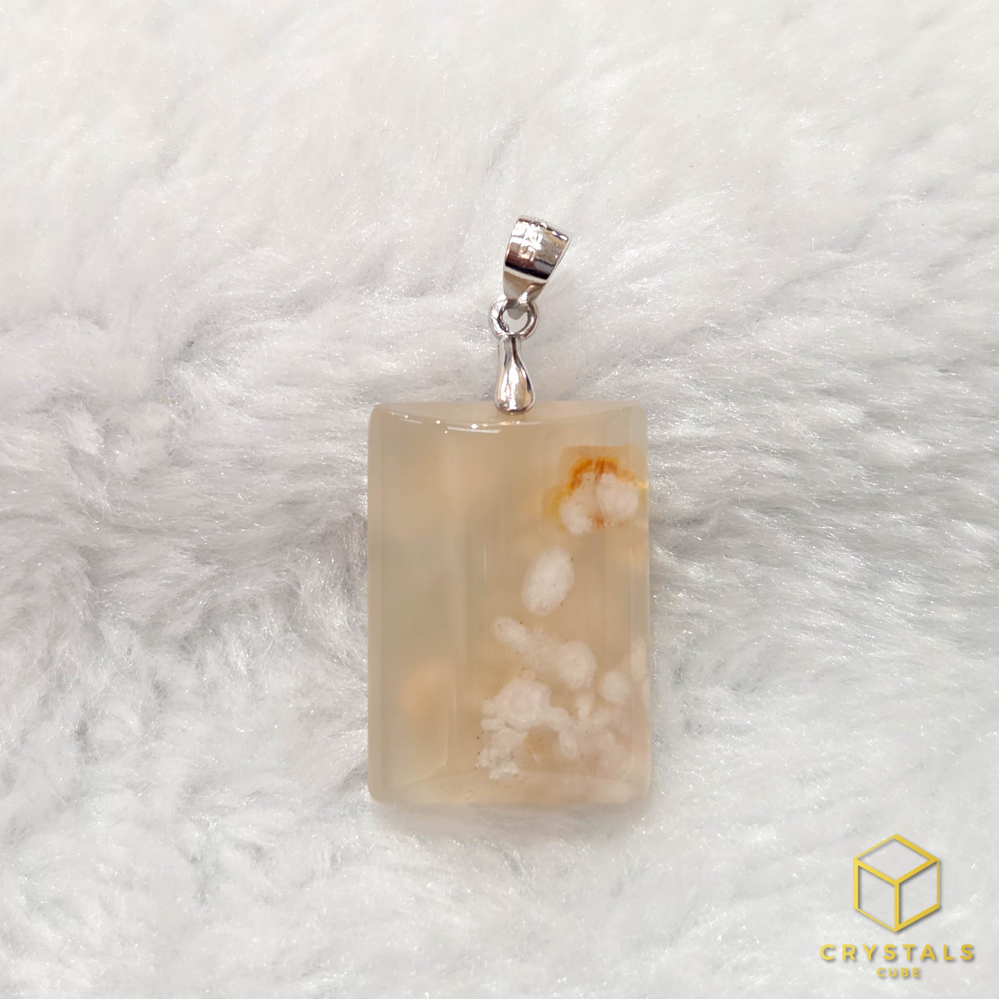 Sakura (Cherry Blossom) Agate Pendant