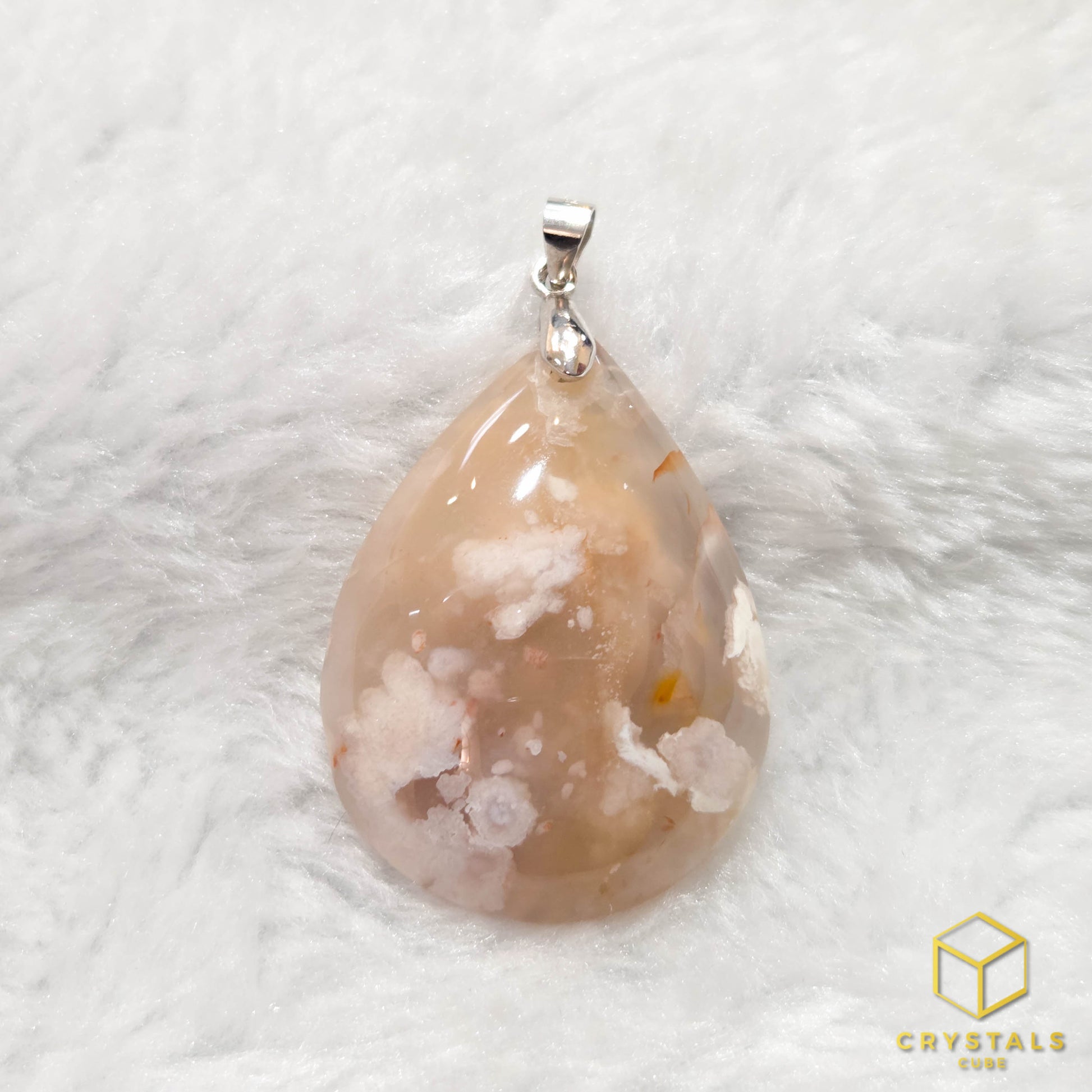 Sakura (Cherry Blossom) Agate Pendant