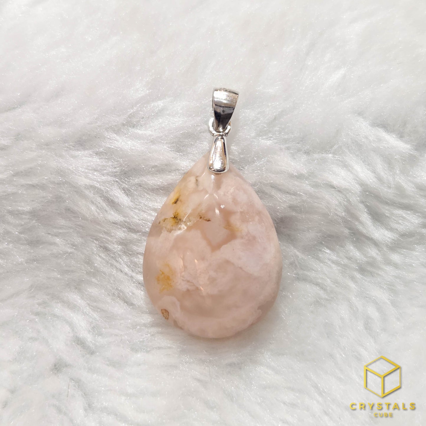Sakura (Cherry Blossom) Agate Pendant