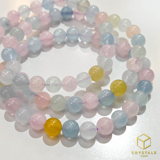 Beryl*** (Aquamarine & Morganite) Bracelet - 6.2-6.9mm