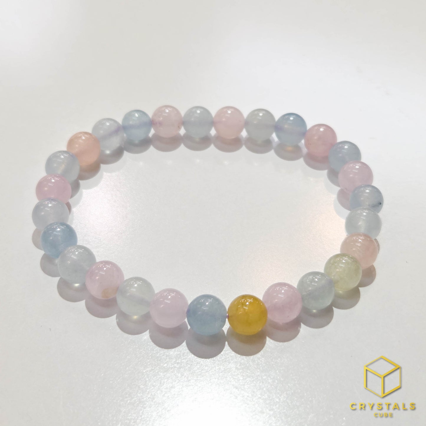 Beryl*** (Aquamarine & Morganite) Bracelet - 6.2-6.9mm