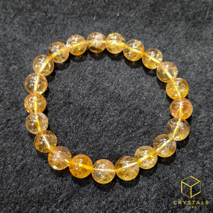 Citrine (Yellow) Azeztulite*** Bracelet