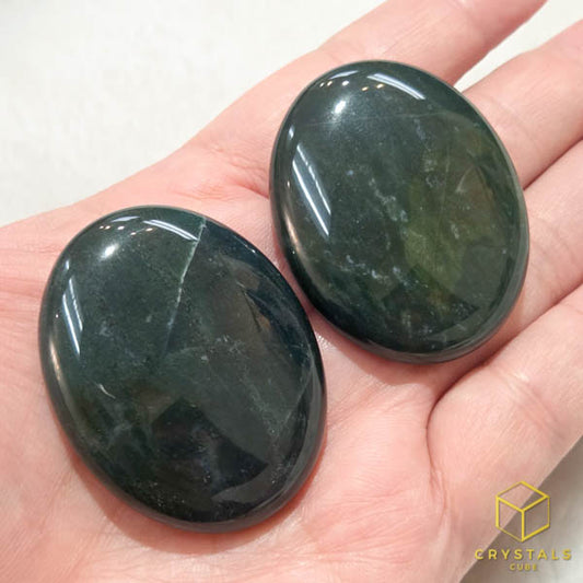 Moss Agate Palm Stone - Small