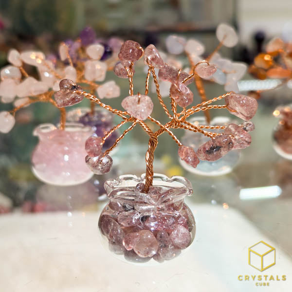 Tree of Abundance - Amethyst, Aquamarine, Rose Quartz, Green Aventurine, Strawberry Quartz, Citrine, Tiger's Eye & Carnelian