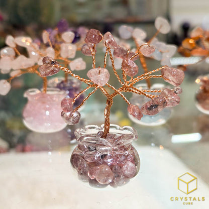 Tree of Abundance - Amethyst, Aquamarine, Rose Quartz, Green Aventurine, Strawberry Quartz, Citrine, Tiger's Eye & Carnelian