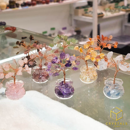 Tree of Abundance - Amethyst, Aquamarine, Rose Quartz, Green Aventurine, Strawberry Quartz, Citrine, Tiger's Eye & Carnelian