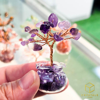 Tree of Abundance - Amethyst, Aquamarine, Rose Quartz, Green Aventurine, Strawberry Quartz, Citrine, Tiger's Eye & Carnelian