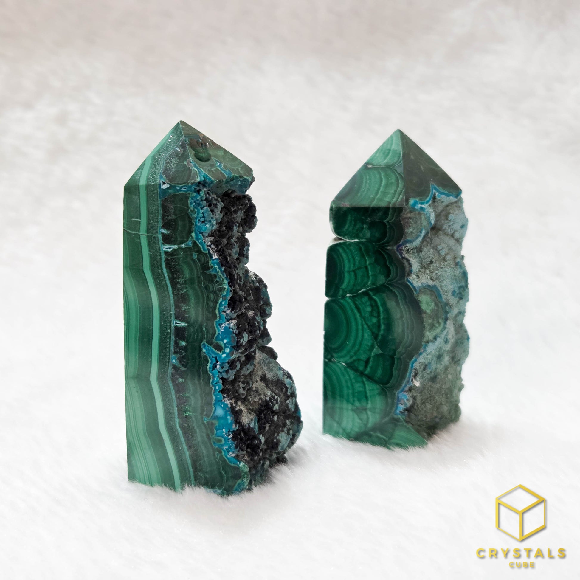 Malachite w Chrysocolla Obelisk