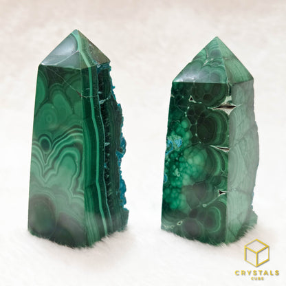 Malachite w Chrysocolla Obelisk