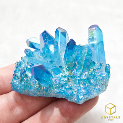 Aqua Aura Quartz Cluster