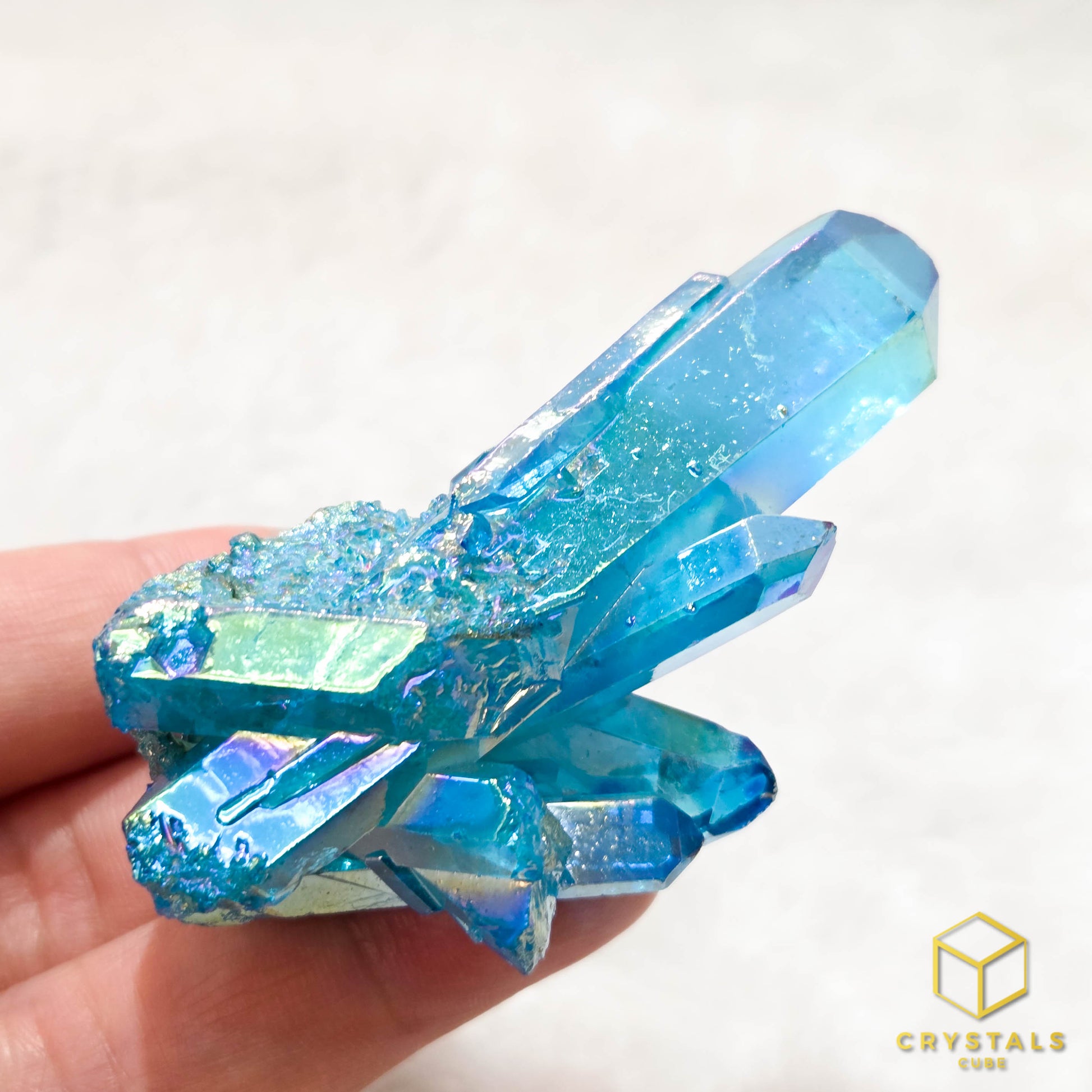 Aqua Aura Quartz Cluster