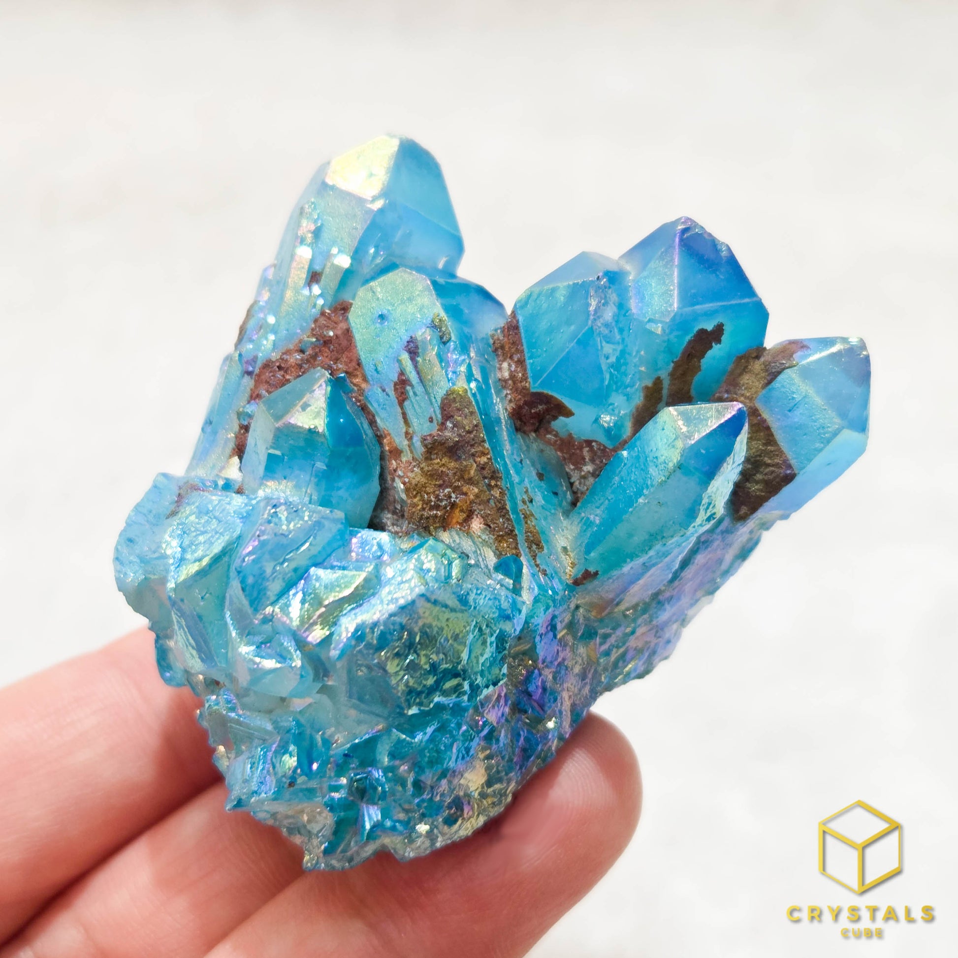 Aqua Aura Quartz Cluster