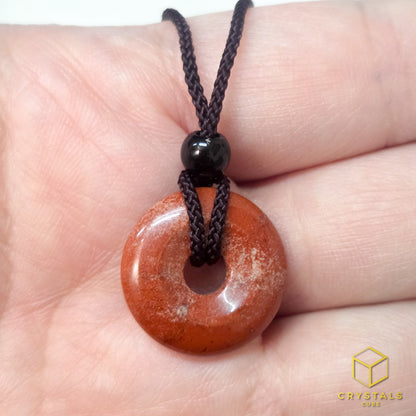 Red Jasper Donut Pendant