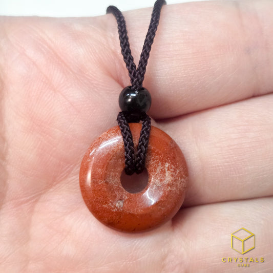 Red Jasper Donut Pendant