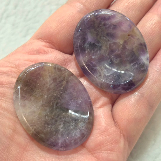 Chevron Amethyst Worry Stone