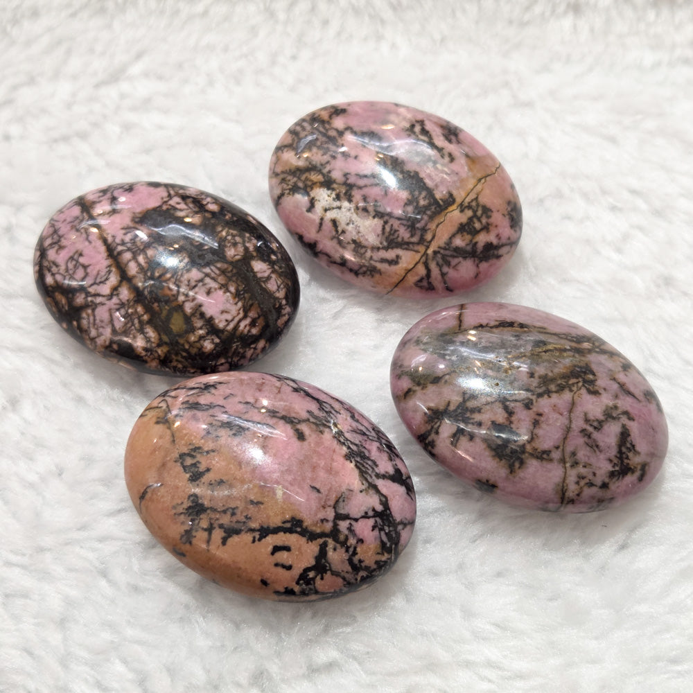 Rhodonite Palm Stone