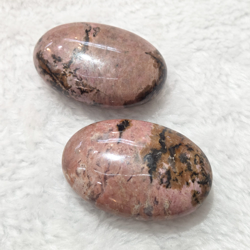 Rhodonite Palm Stone
