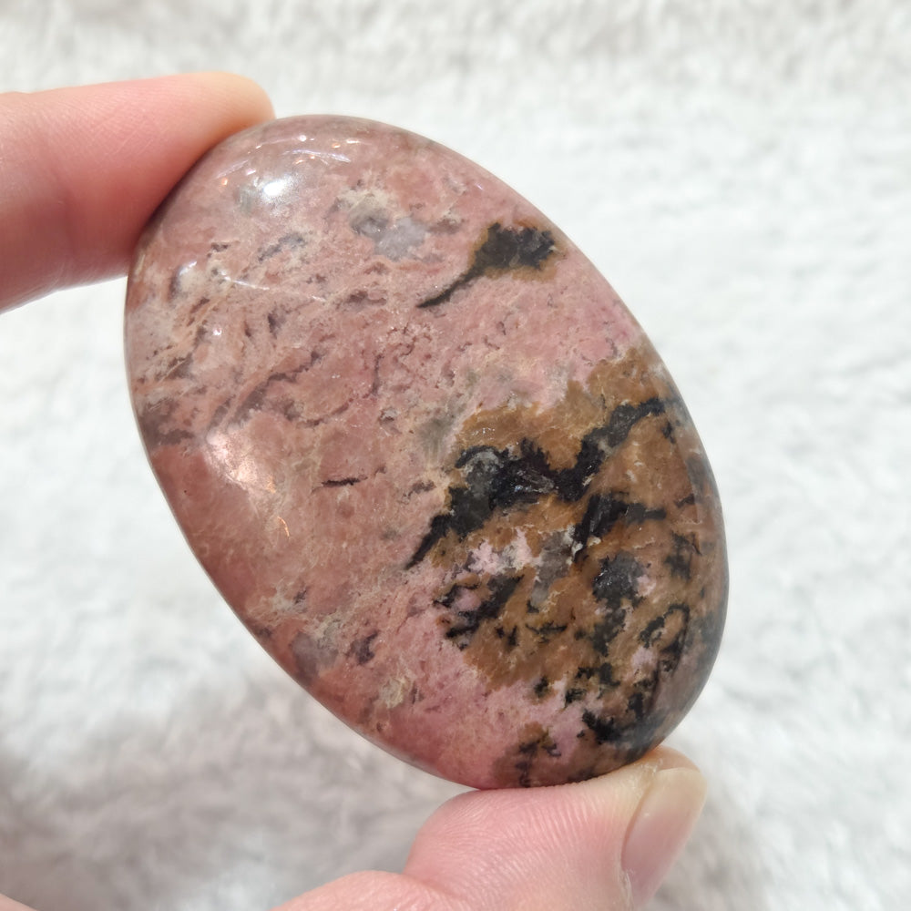 Rhodonite Palm Stone