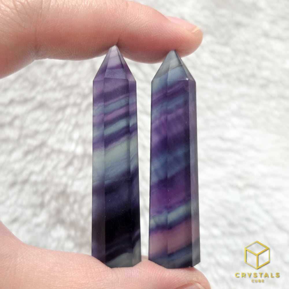Rainbow Fluorite Point (Matte)
