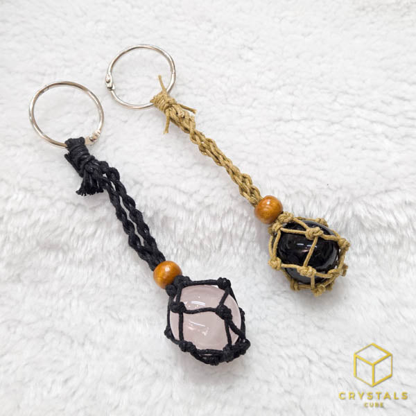 Crystal Net Keychain - Interchangeable Crystal Holder