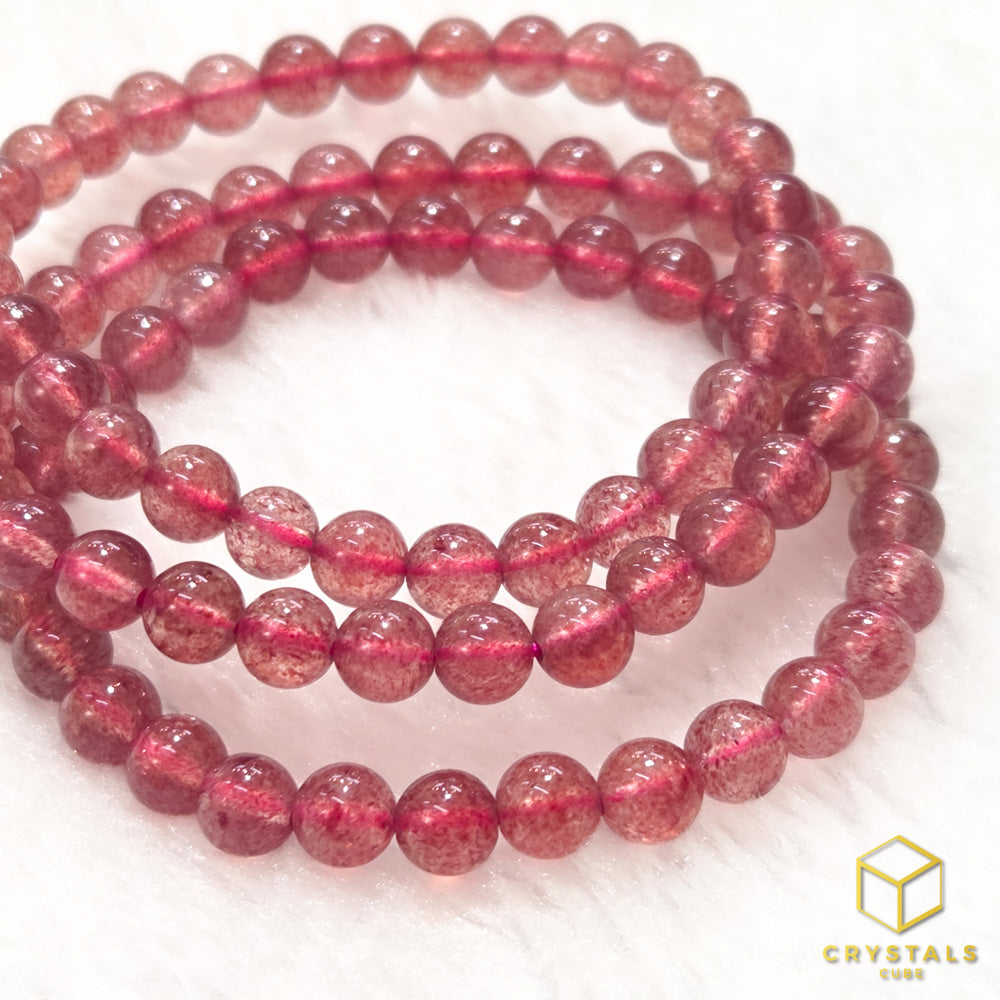 Strawberry Quartz*** Bracelet - 6.5-6.7mm