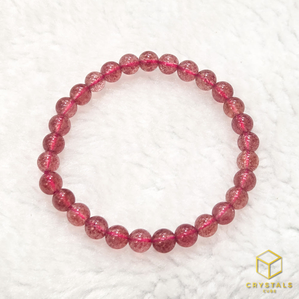 Strawberry Quartz*** Bracelet - 6.5-6.7mm