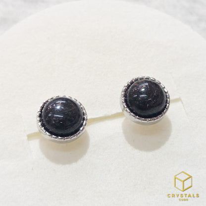 Black Rutile**** (Tourmalinated Quart) Ear Studs