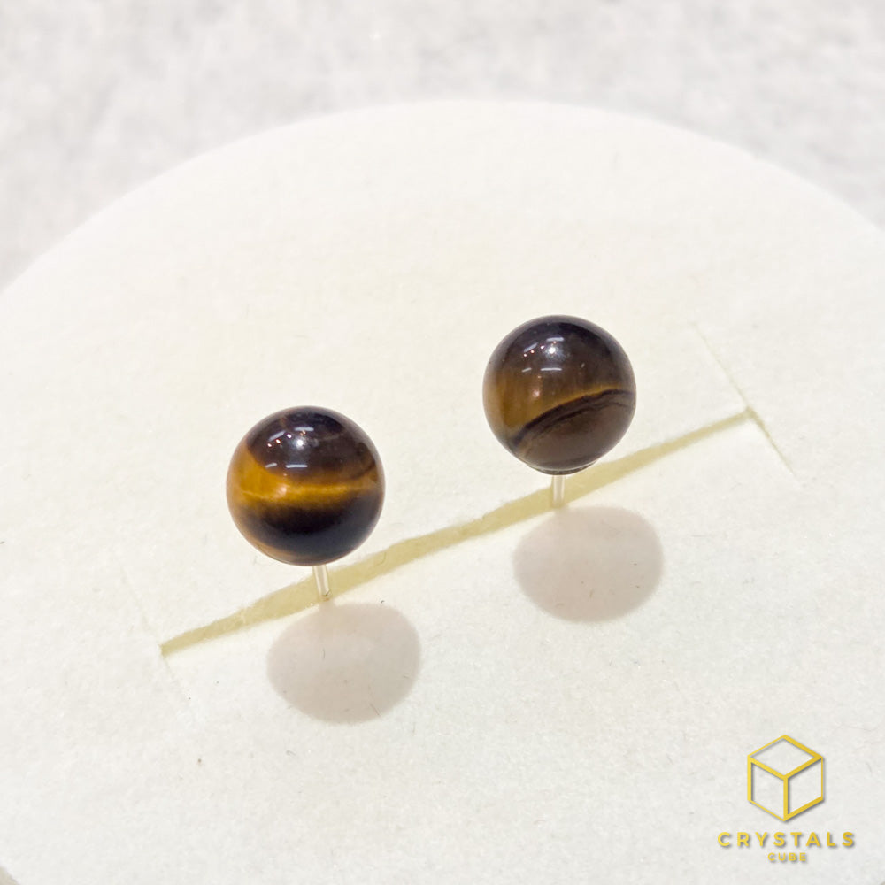 Tiger's Eye Ear Studs