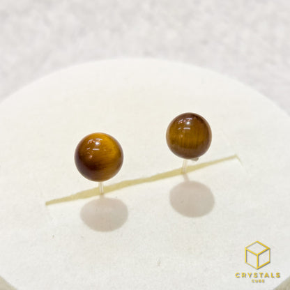 Tiger's Eye Ear Studs
