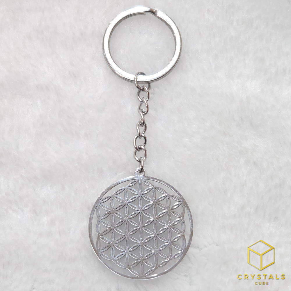 Flower of Life Stainless Steel Keychain
