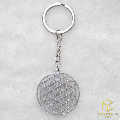 Flower of Life Stainless Steel Keychain