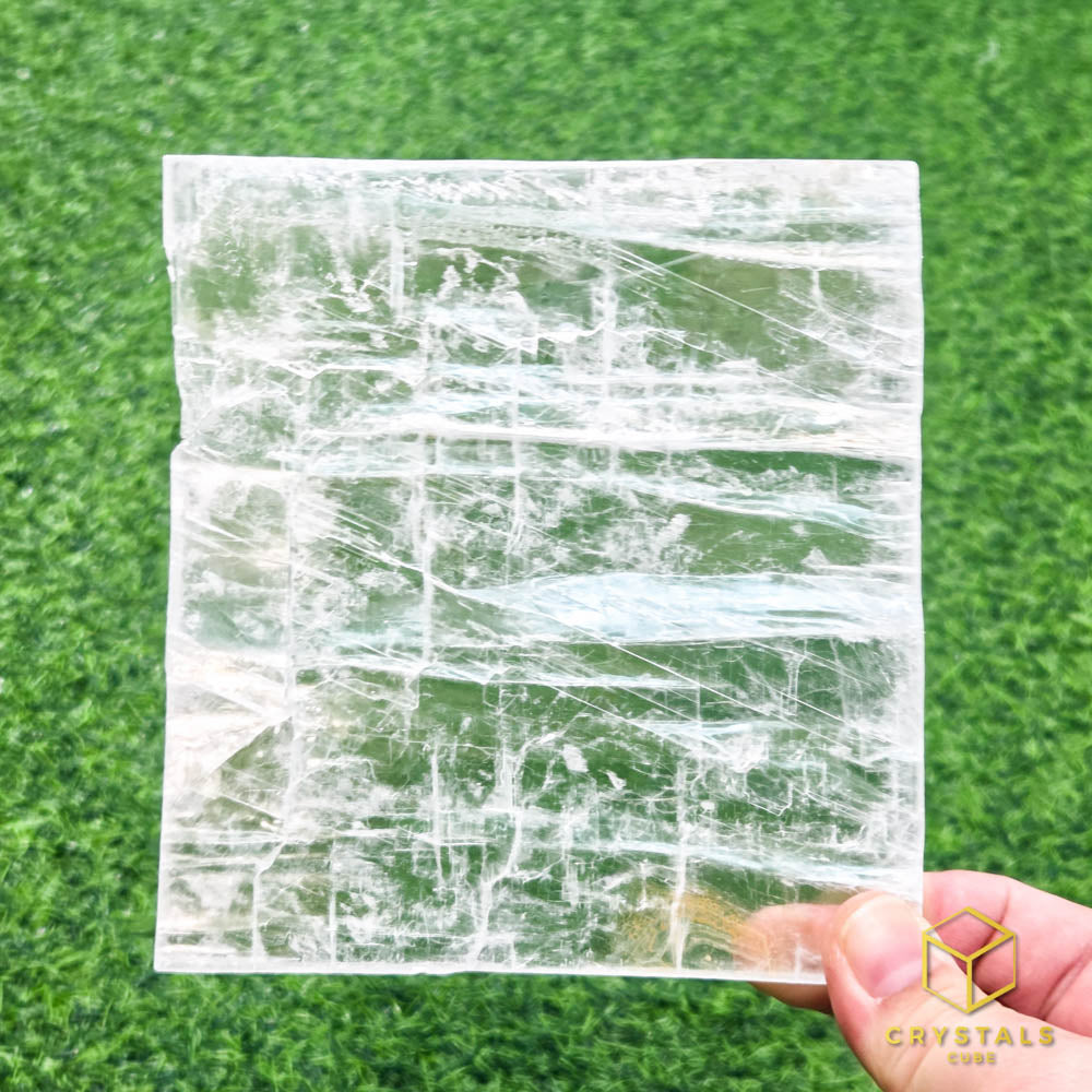 Selenite* Raw Square Slab